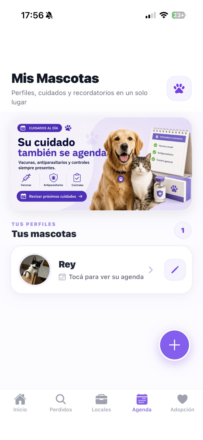 Mascotas y agenda de cuidados